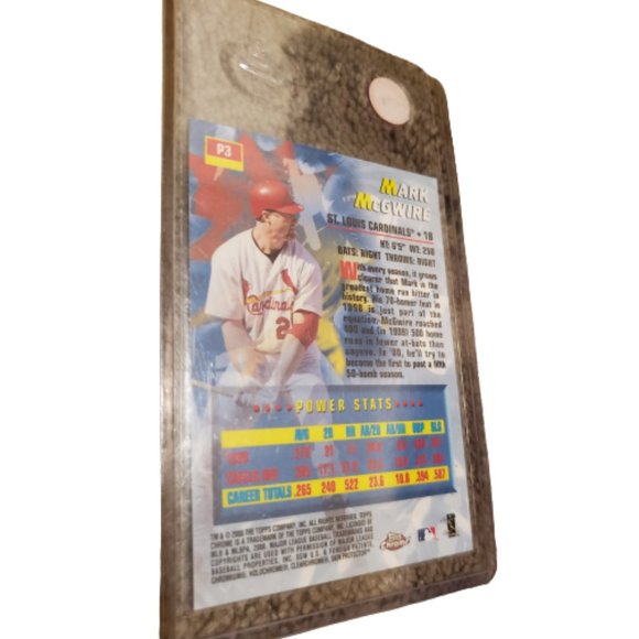 2000 Topps Chrome Holo Mark McGwire Power Players Baseball Card Ungraded - Picture 2 of 4